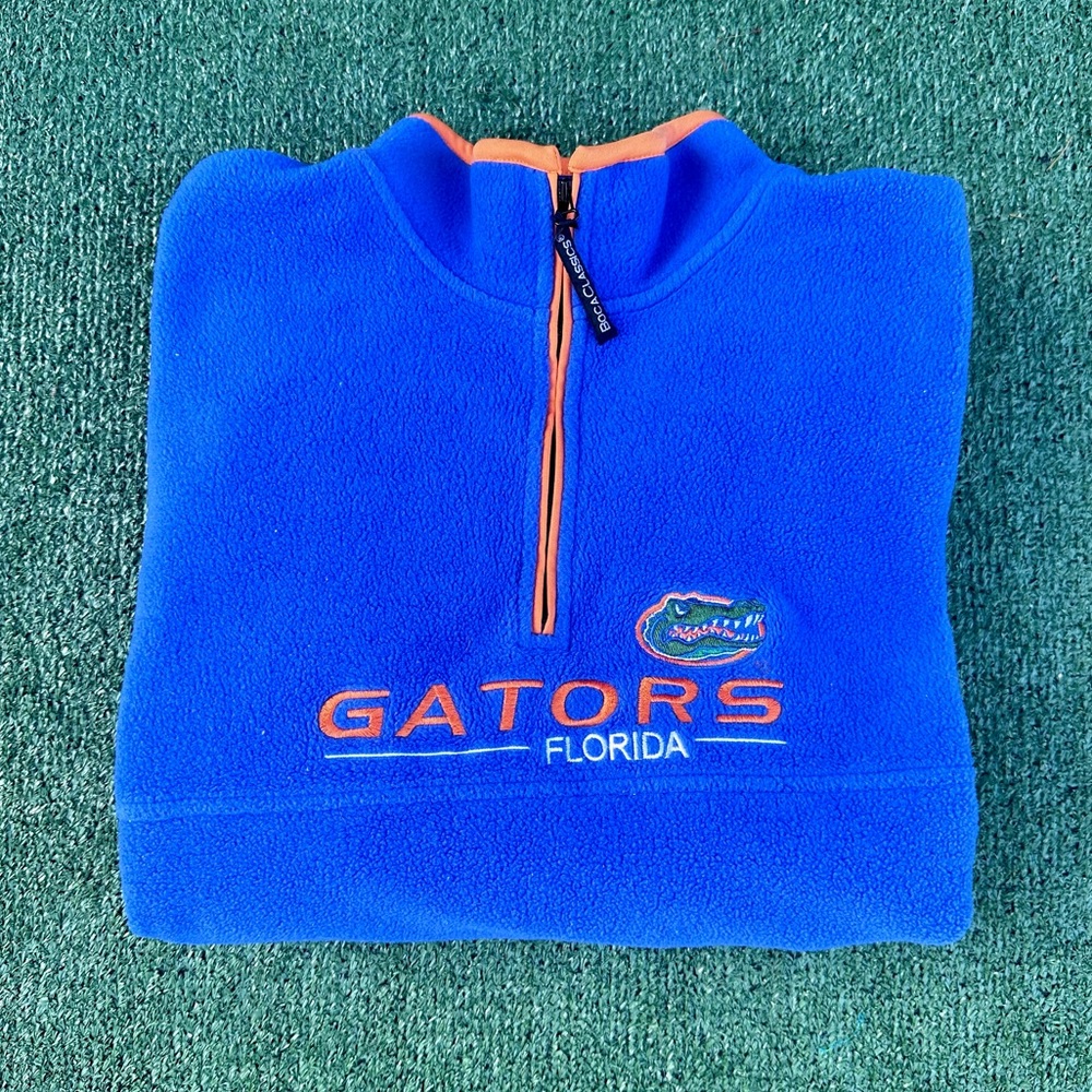 University of Florida Gators Fleece Quarter Zip Pullover Size Larger